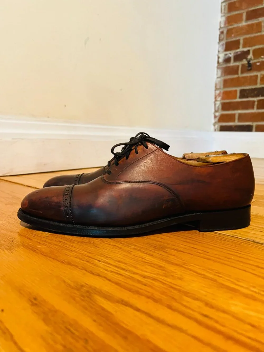 Dunhill X Poulsen & Skone Derby Dress Shoes In Brown Size 9.5 D US $930